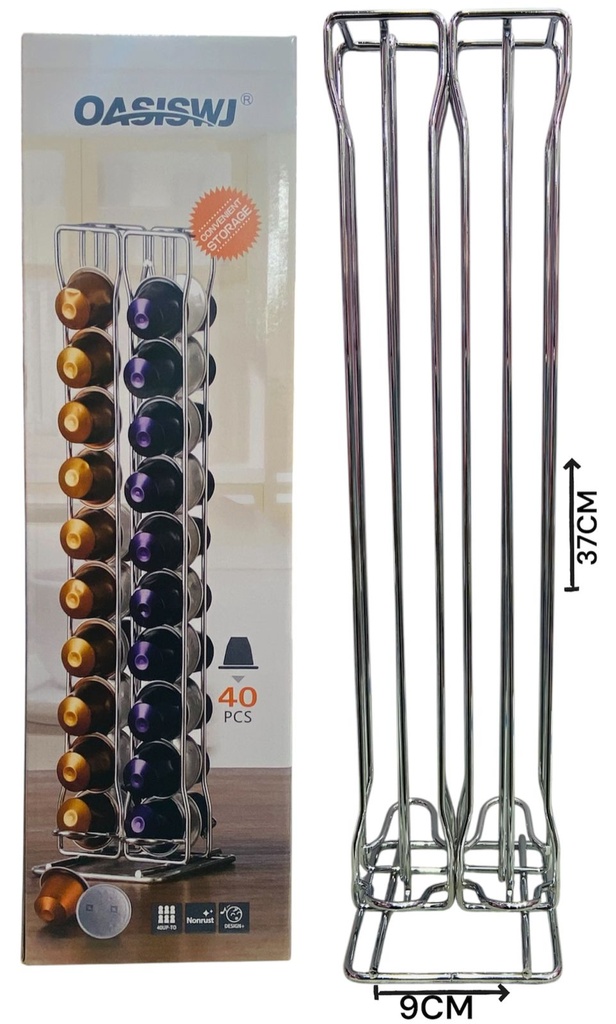 Soporte para cápsulas nespresso 105X90X370MM