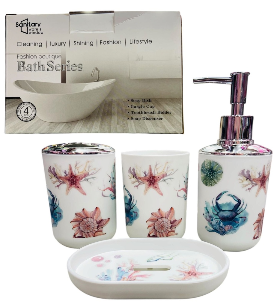 Set De Baño X 4 Marino