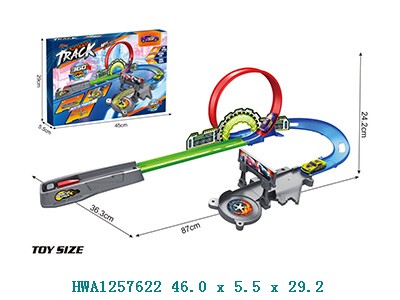Pista para autos con acrobacia