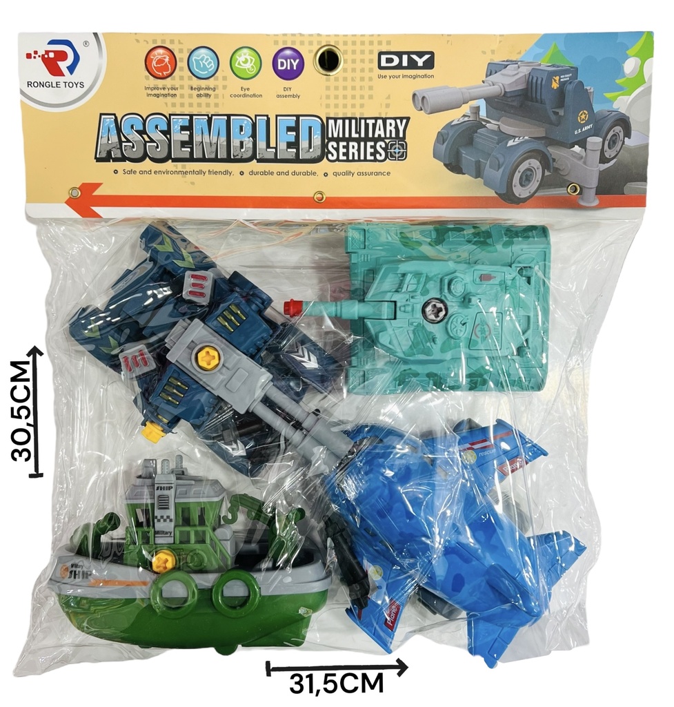 Tanque X2 + Avion + Barco Desarmable Bolsa Hw22027851