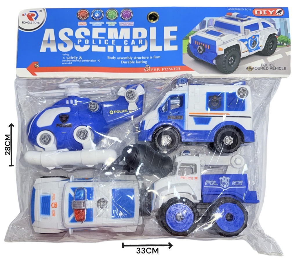 Camion + Auto + Helicoptero Desarmable Hw20005469