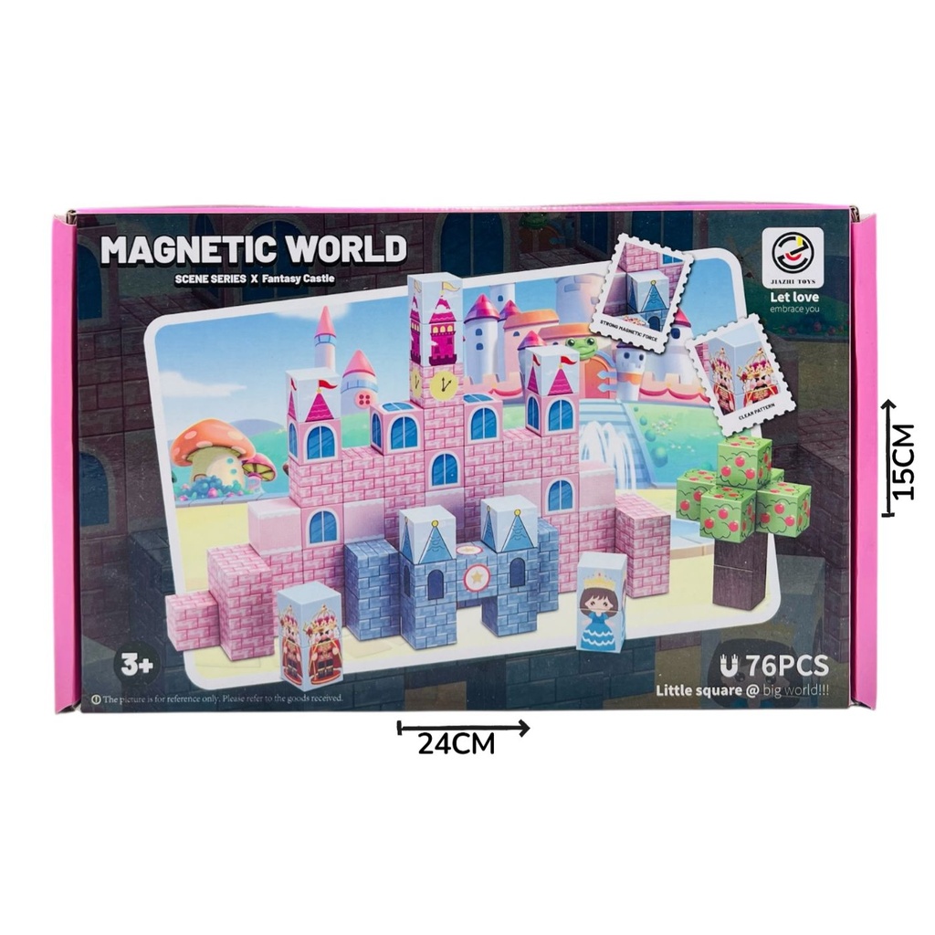HW24041945 Cubos Magneticos Castillo 76pzs