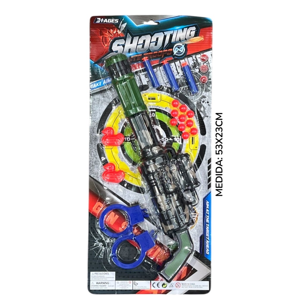 HW25008905 Set De Policia Lanza Dardos Y Bolas En Blister