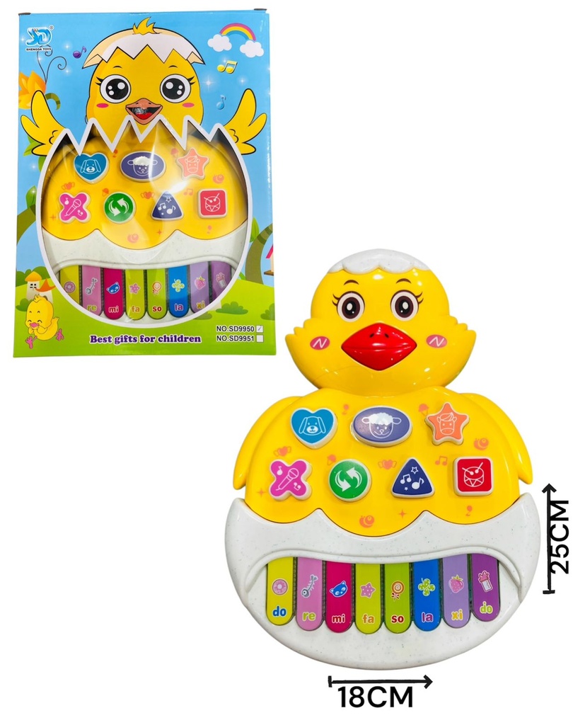 Teclado para bebes pollito