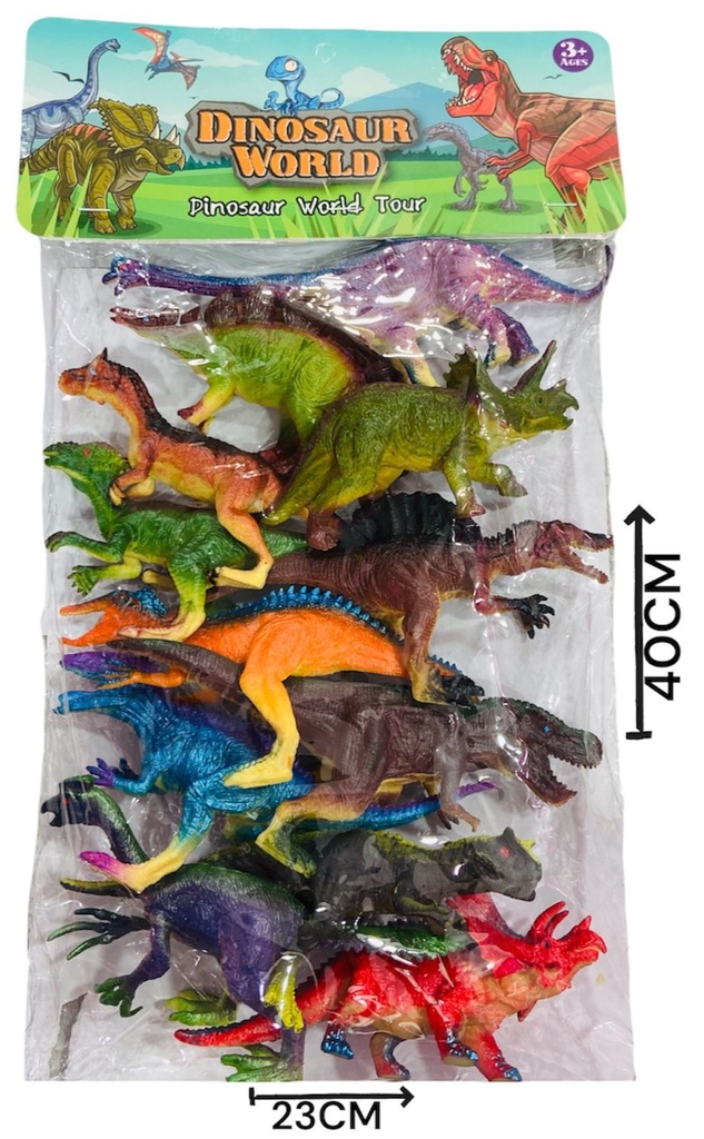 HW24092847 Dinosaurios en bolsa 12PCS