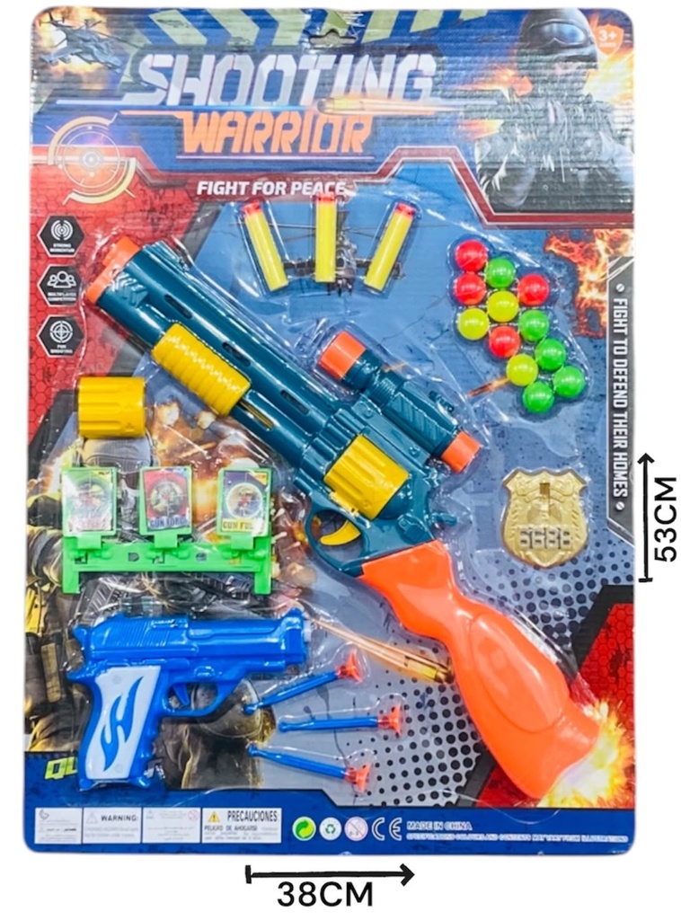 HW22087102 Mini escopeta y pistola lanza dardos y balines
