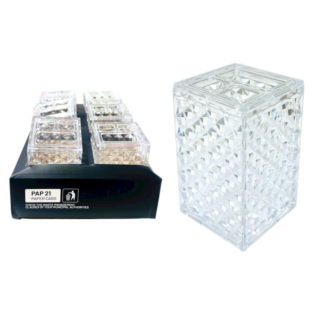 Porta Cepillo De Dientes Diamond Blanco