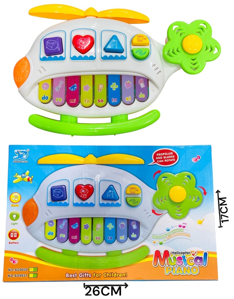 Teclado para bebes helicóptero