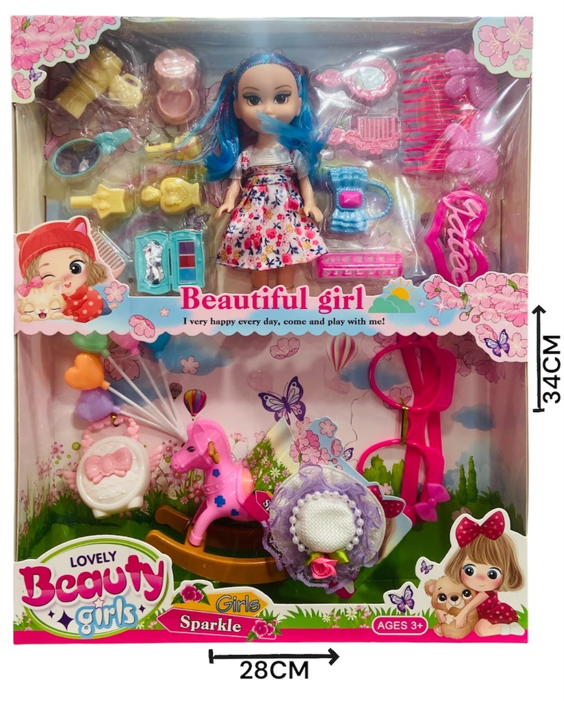 HWB259948 Muñeca Con Accesorios Y Pony
