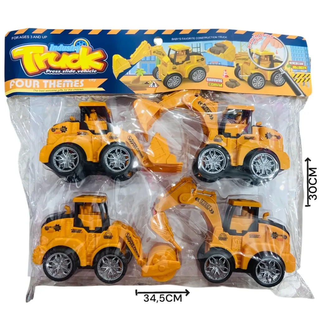 Vehículos de construcción en bolsa x4