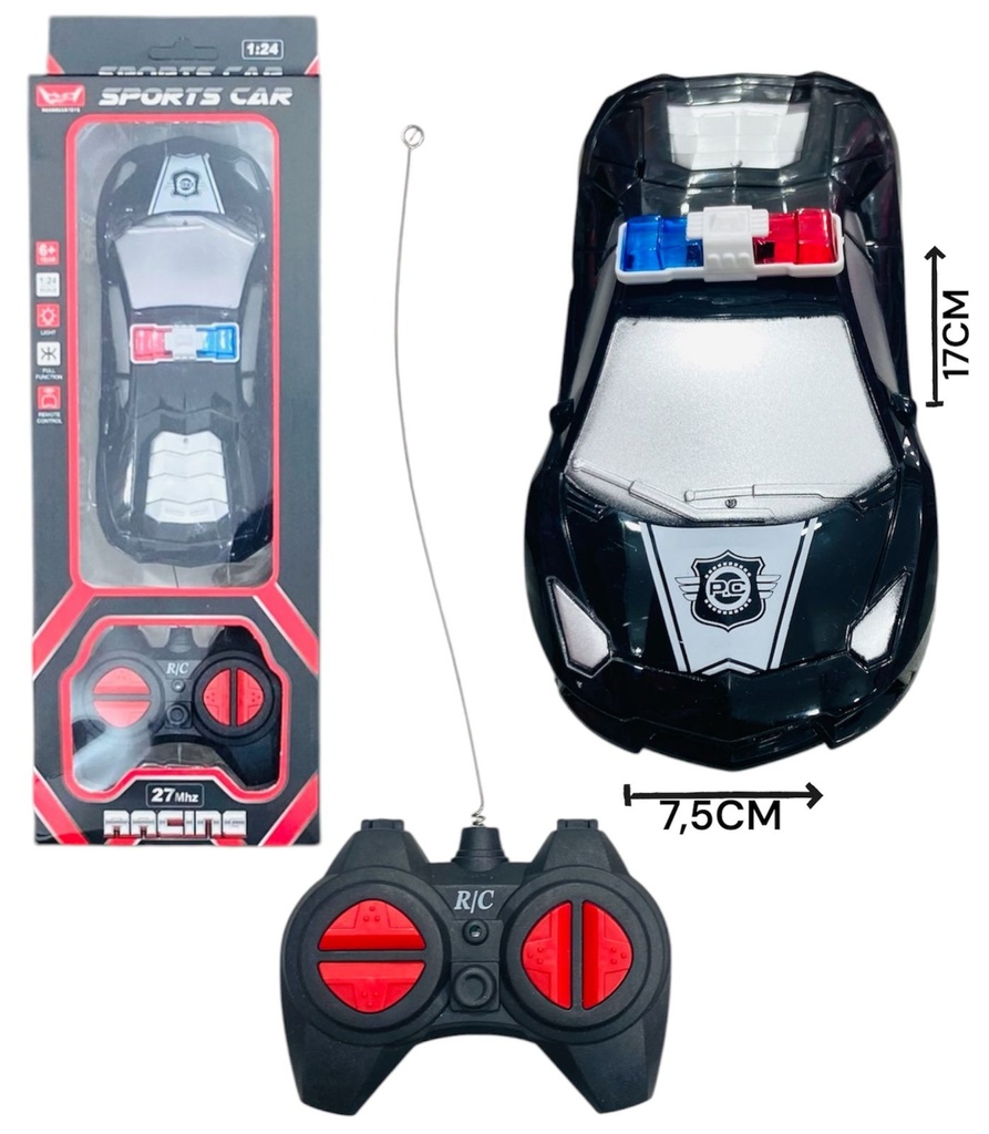 Auto policial deportivo a control remoto HW24133625