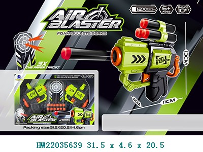 [626061] Pistola lanza dardos Air Blaster31,5x4,6x20,5
