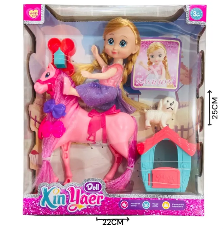 [624788] HW24207306 Muñeca con caballo y accesorios