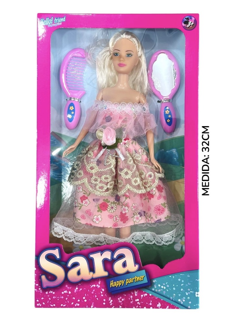 Muñeca Sara Vestido Y Accesorios