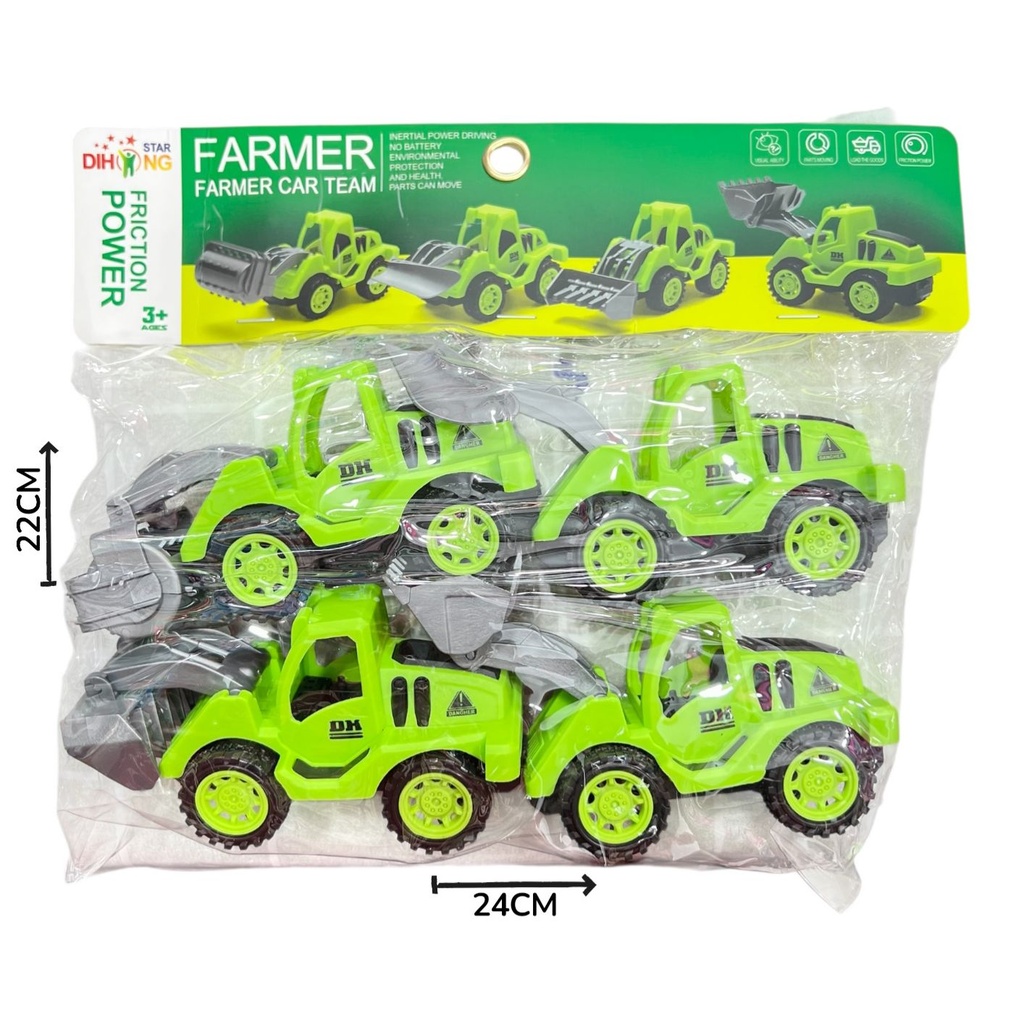 Maquinas De Construccion X 4 En Bolsa 28X6X23