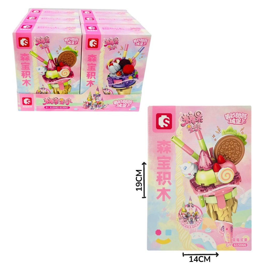 HW24132400 Set Bloques De Construccion Helado En Display X6