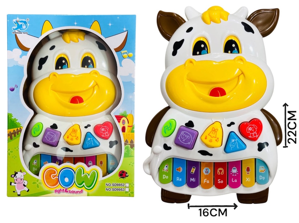 Teclado para bebes vaca