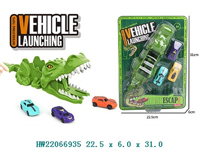 Lanzador de autos dinosaurio
