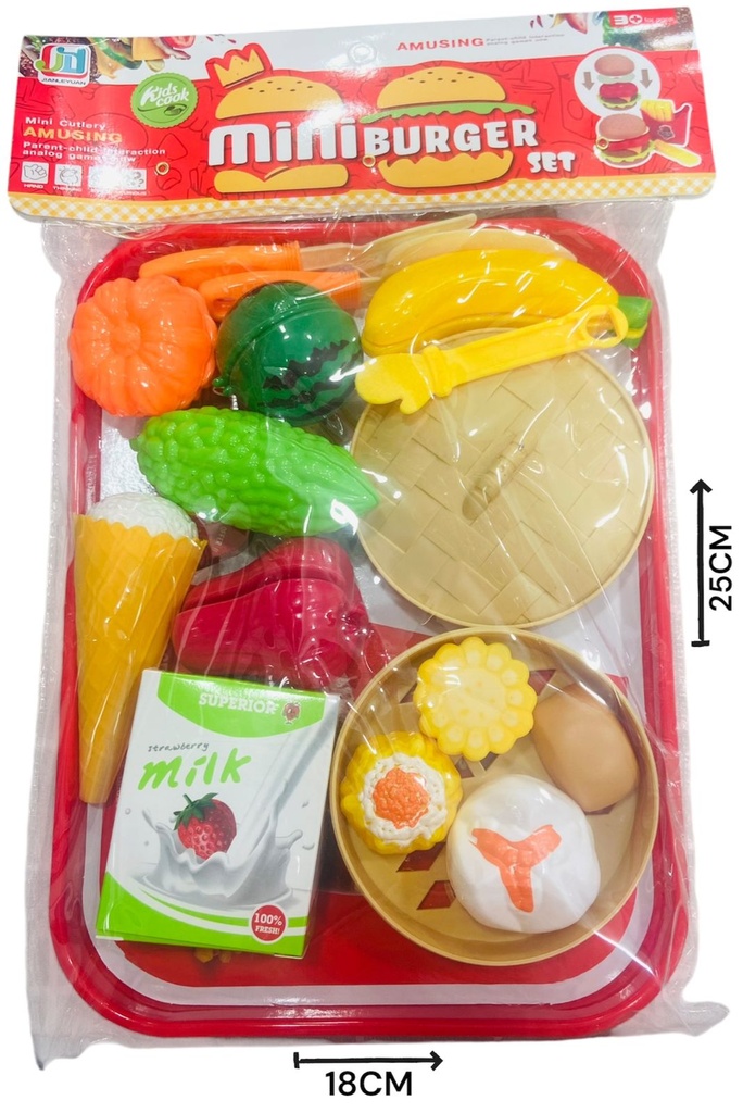 Set frutas y verduras en bandeja HW24002589