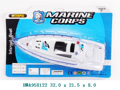 [625521] Barco eléctrico policía 26CM