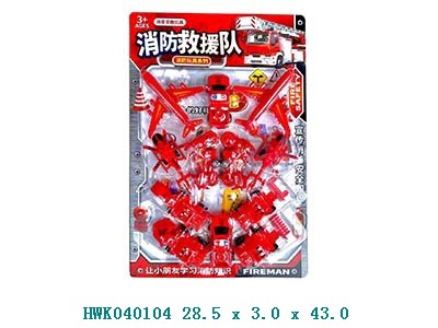 Set vehiculos bomberos blister 28,5x3x43