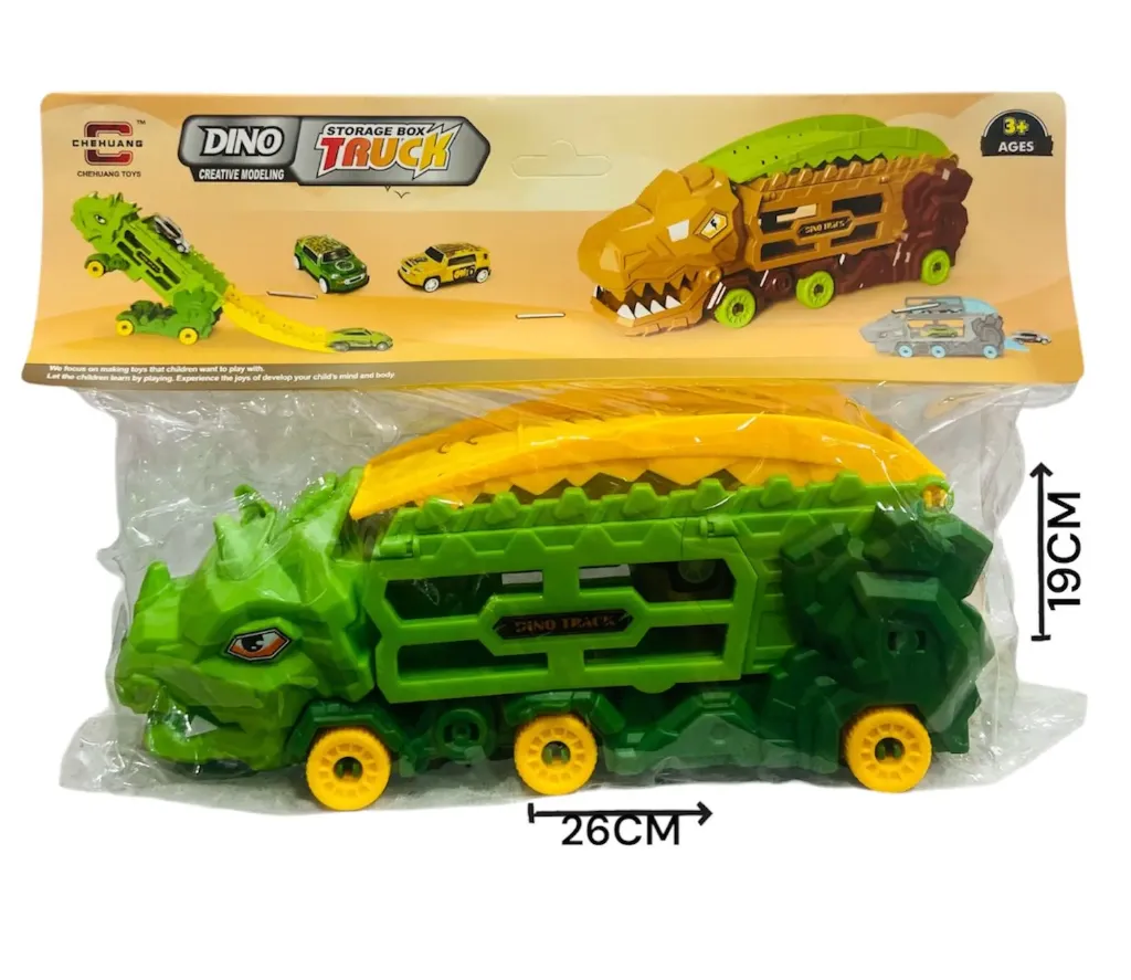 Auto transformer catapulta dinosaurio  26x7x16