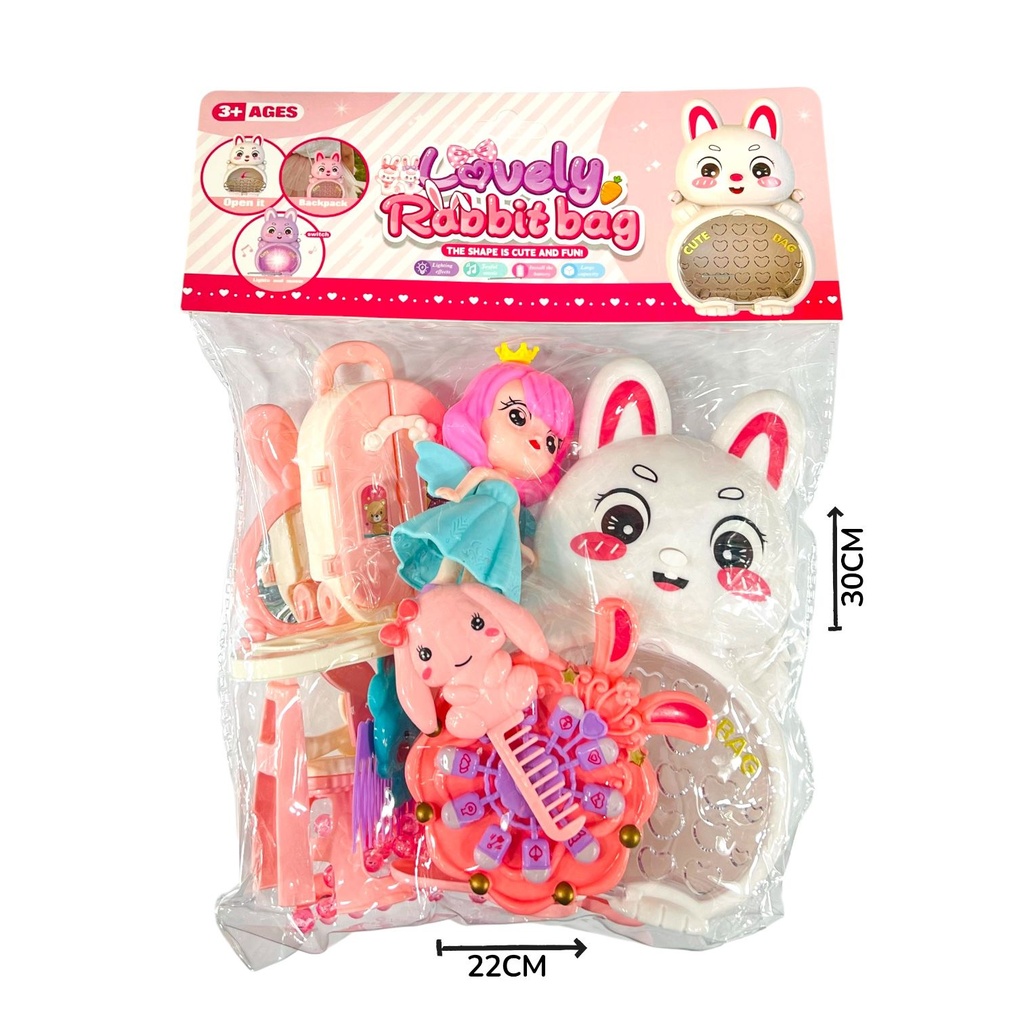 Set Belleza Conejito C/Muñequita Y Accesorios
