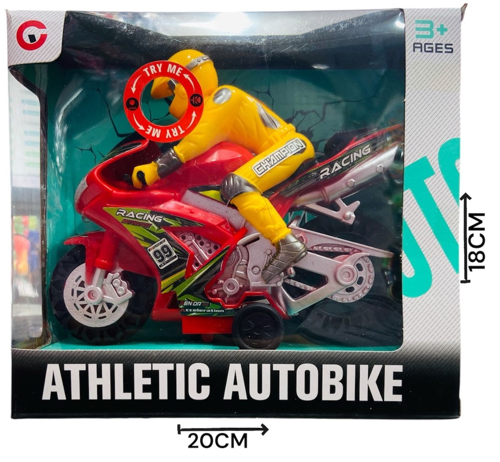 HW19142203 Moto con muñeco en caja