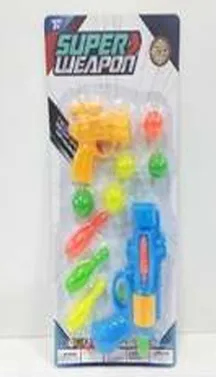 Pistola lanza bolas con bolos