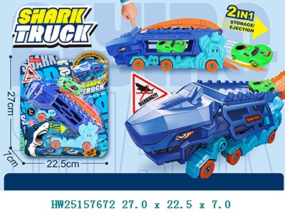 Camión tiburon con lanzador de autos