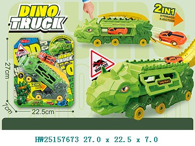 Camión dinosaurio con lanzador de autos