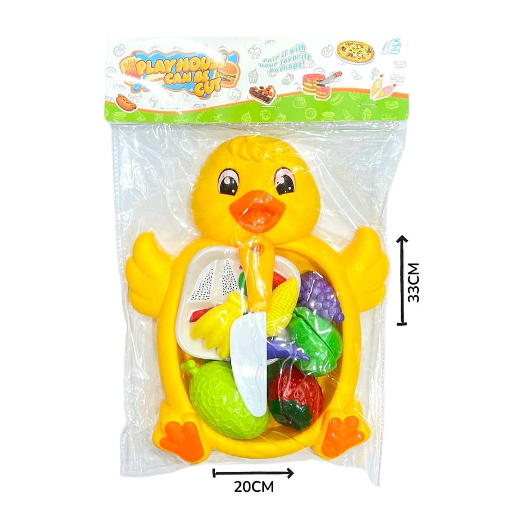 Set De Cocina Frutas Con Bandeja Pato