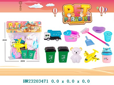 Set de animales recolector de basura