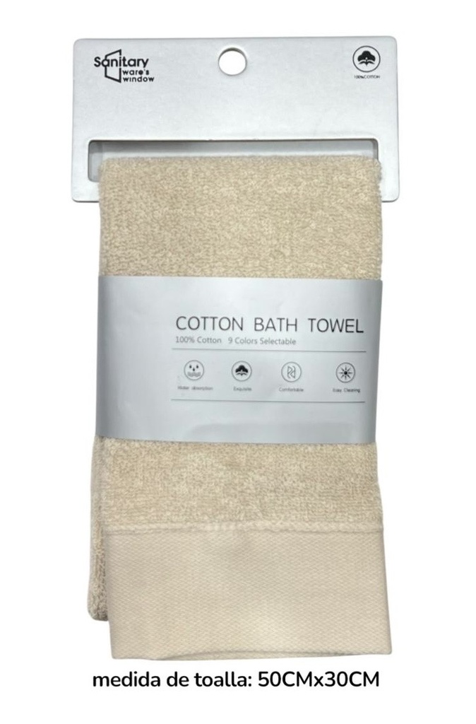 Toalla 30X50CM Beige