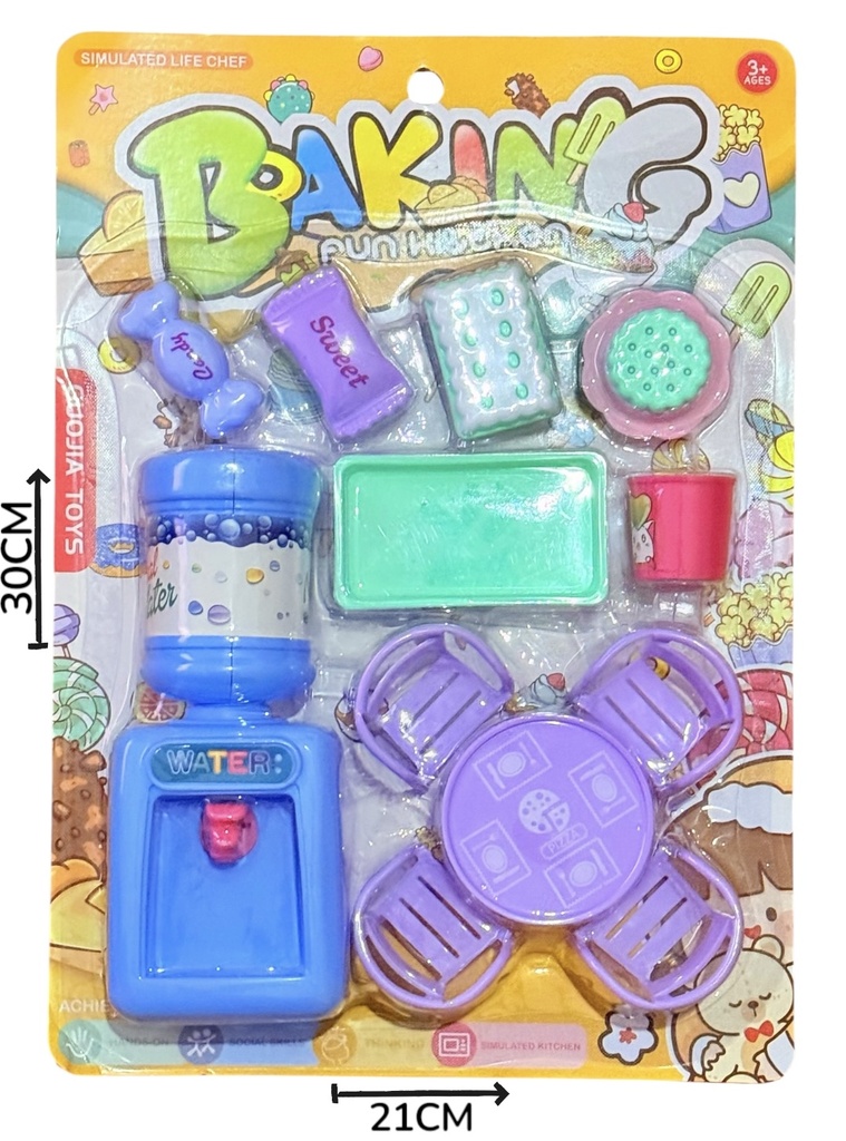 Set Cocina Con Dispenser Y Mesita