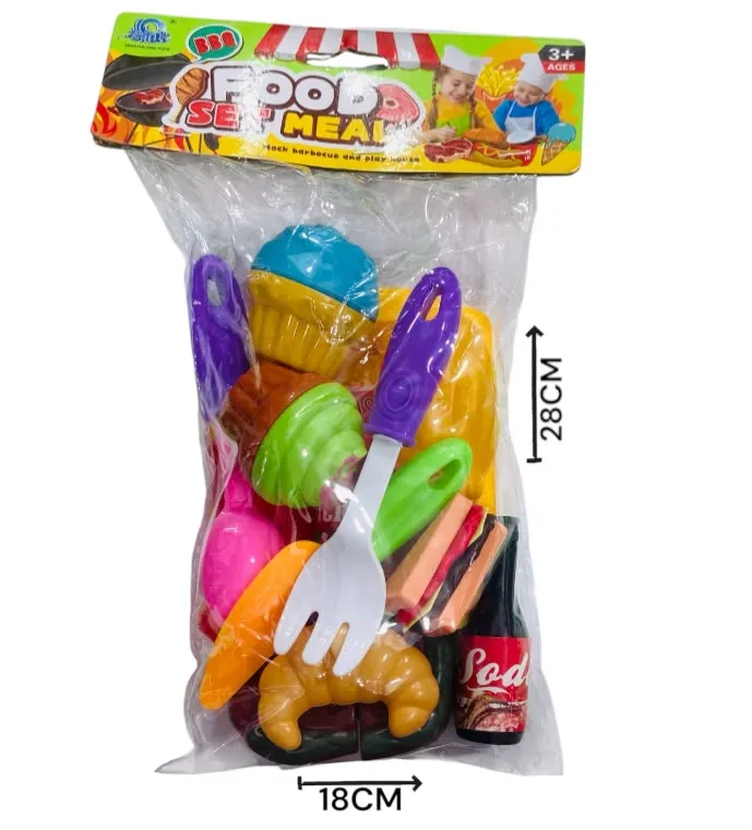 Set utensilios y comida en bolsa