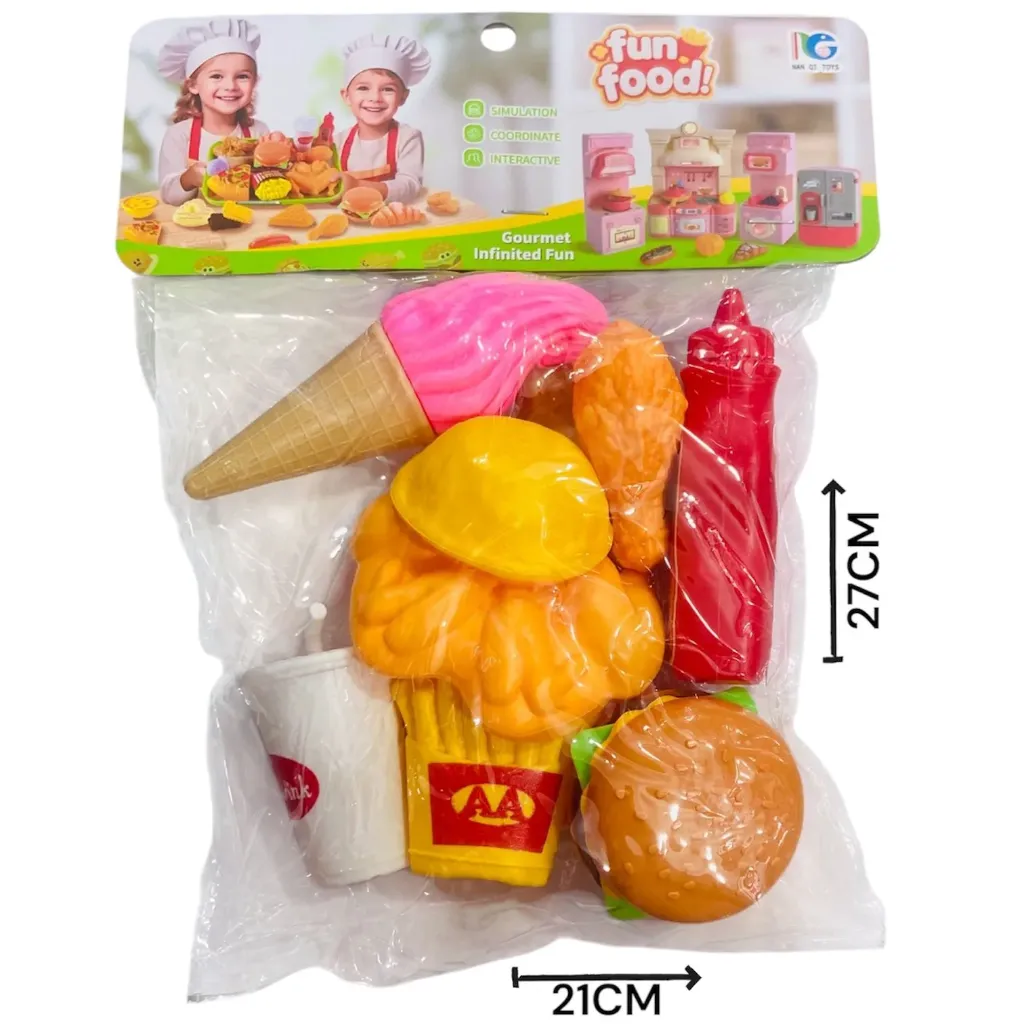 [623861] Set de comida rapida pollo y hamburguesa