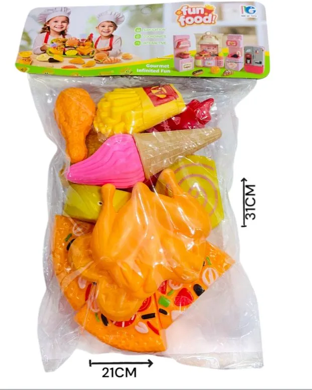 Set de comida rápida pizza y pollo