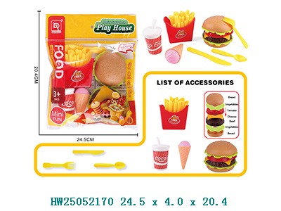 Set de comida rápida en bolsa