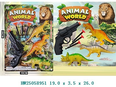 Pistola lanza dardos con dinosaurios