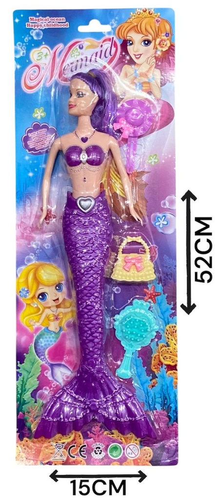 HW23191944 Muñeca Sirena En Blister Con Accesorios