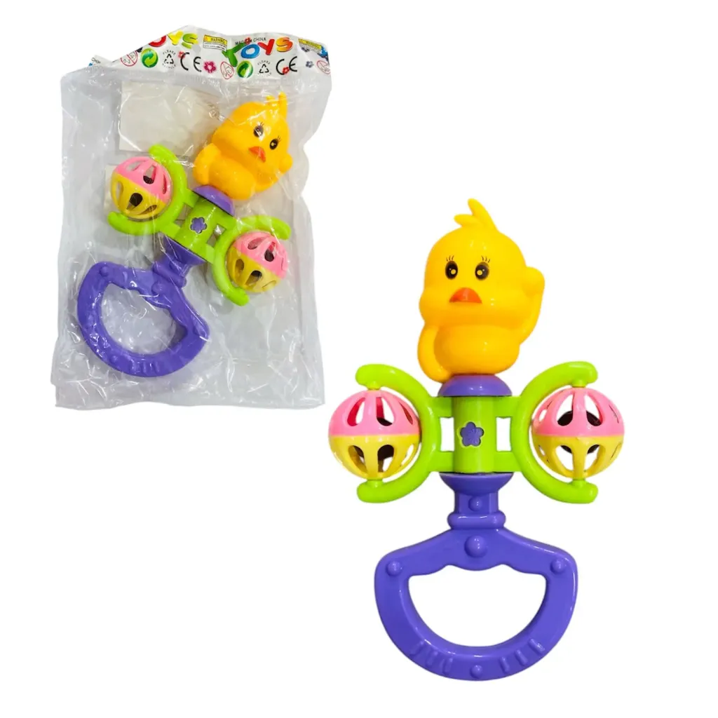[625243] Sonajero de patito con bolas