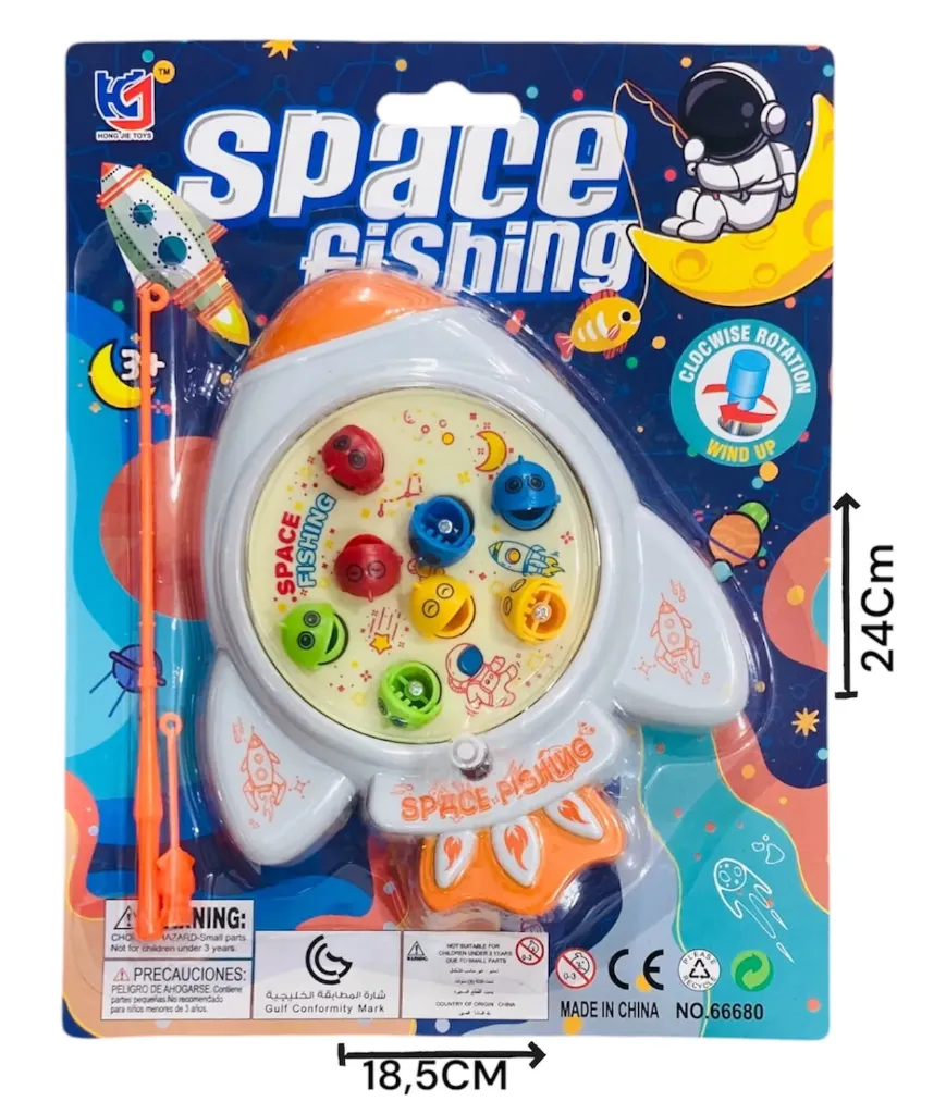 Juego de pesca astronautas