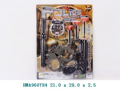 Set policia pistola lanza dardos - 21x28x2,5