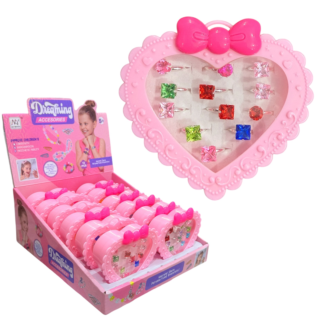 Estuche Corazon C/Anillos Displayx12