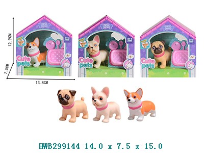 Perrito con cucha 14x7,5x15