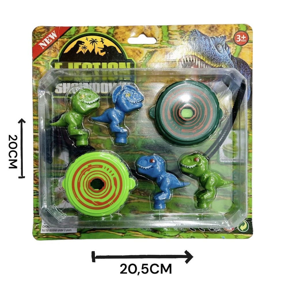 371206 Trompo Dinosaurio X4