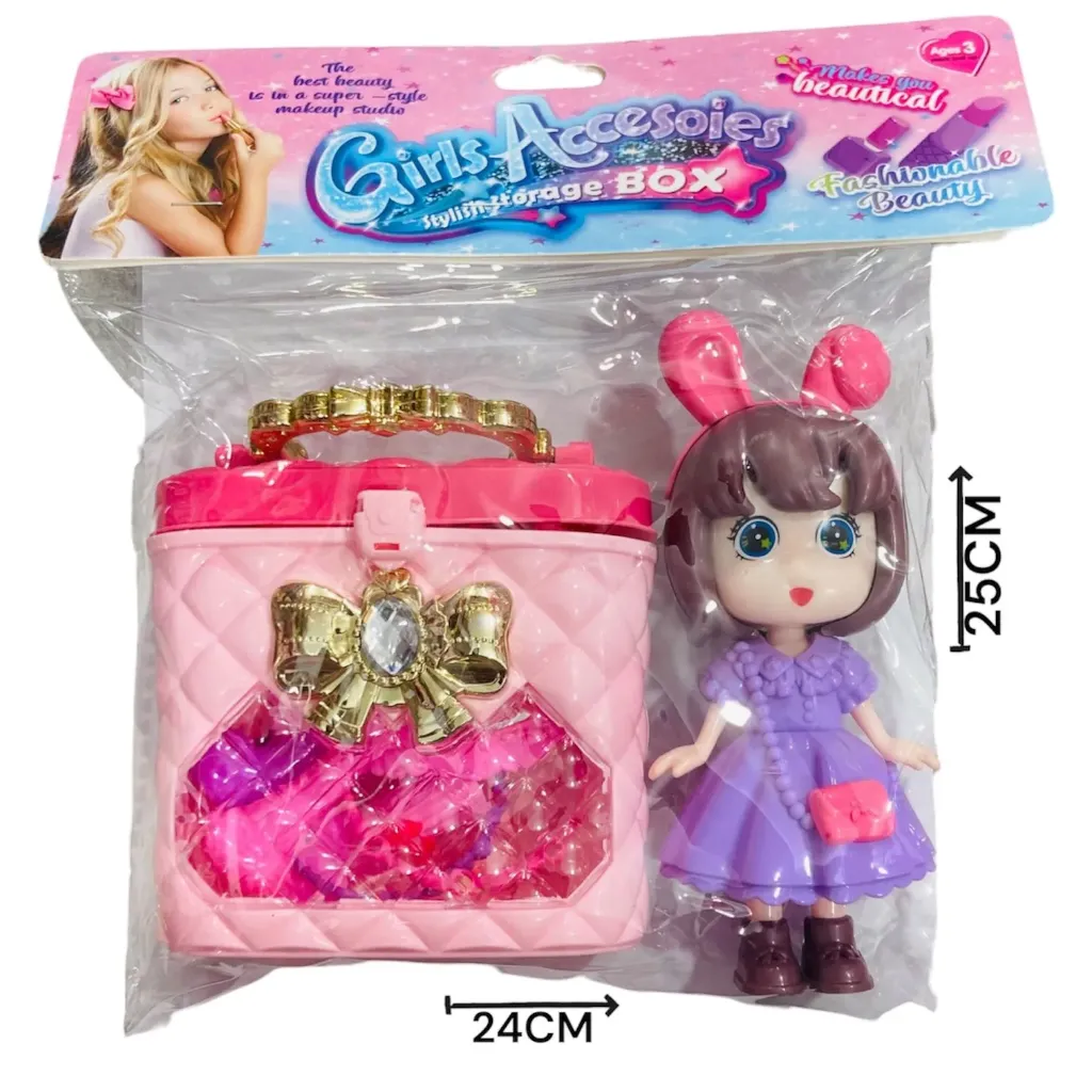 [626070] HW25012115 Set de belleza con muñequita y cartera