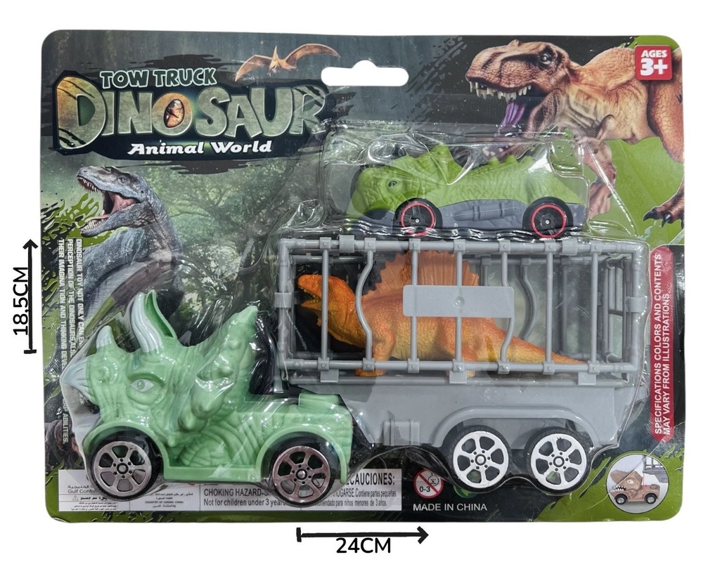 HW24168371 Camion Jaula Dinosaurio En Blister