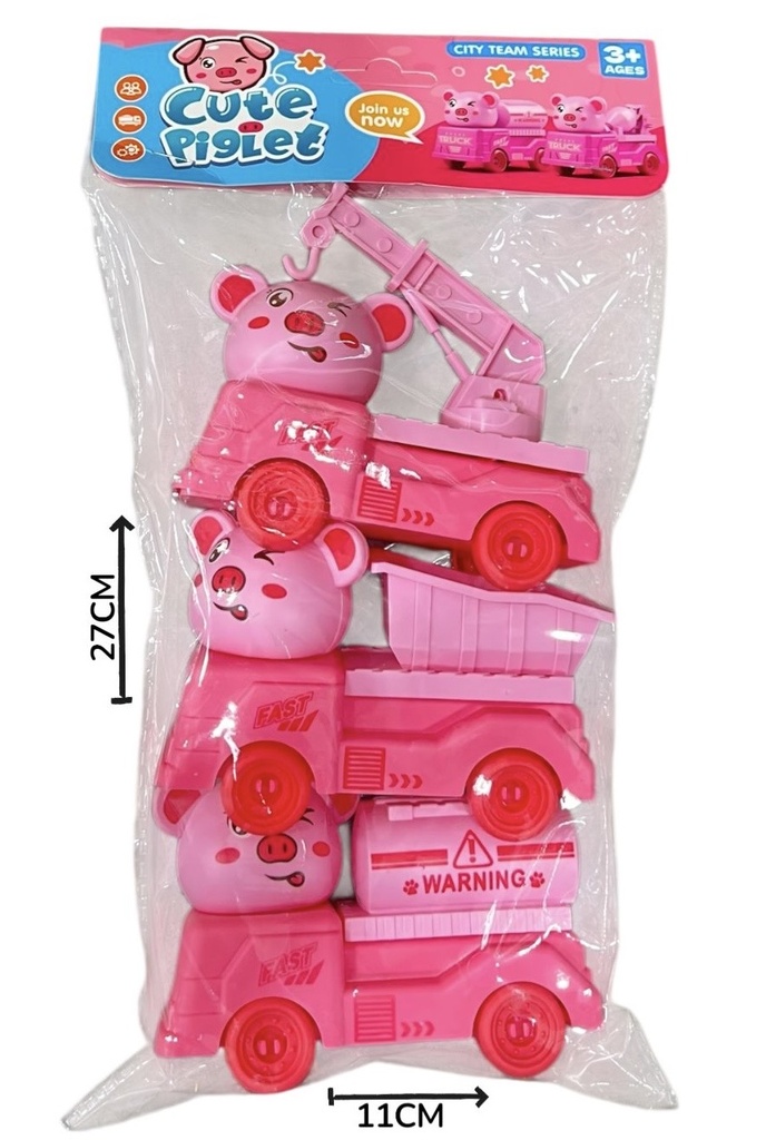 [623218] Camion De Construccion Cerdito x3